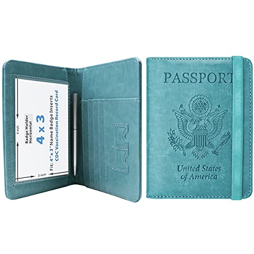 WALNEW Passport and Vaccine Card Holder, RFID Blocking Passport Holder