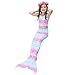 3PCS Mermaid Tail for Girls Swimsuit Swimming Tropical Bikini Christams Pool Party Swimsuit