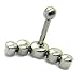 NewkeepsR 16G Internally Threaded F136 G23 Titanium Gold Anodised Clear Cubic Zirconia Labret Monroe Lip Ring Tragus Helix Earring Stud-2.5mm