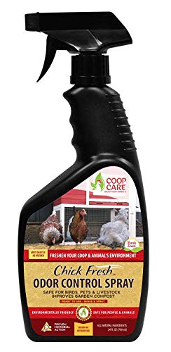 Chick Fresh - Odor Control Spray For Backyard Chickens. Eliminator of Chicken Coop & Brooders Odor & Ammonia! 24 oz Spray Bottle