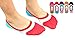 Women's Non Slip Low Cut No Show Socks Boat Colorful Cotton Shoe Liner 6 Pack