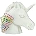 4-Inch Tall Magnetic PVC Unicorn Head Paper Clip Holder Desktop Organizer