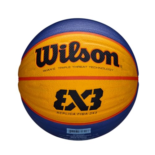 Wilson Replica RBR Official 3x3 FIBA Game Basketball, Gelb/Blau, 6, WTB1033XB