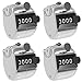 Aonal 4-pack Tally Counter Handheld - 4 Digit Number Lap Counter Manual Mechanical Clicker with Finger Ring Sliver
