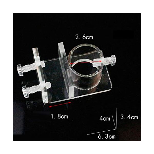 CUTICATE 2X Acquario Acquario 1,02 Pollici Diametro Tubo Tubo Flessibile Clip Gancio Gancio Acrilico