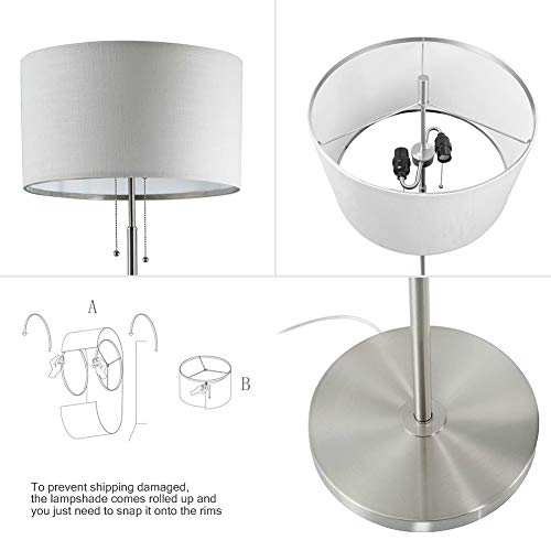 DEEPLITE Tall Standing Light - 2 Bulb Socket Floor Light, Modern Floor Lamp for Living Room, Bedroom - //medicalbooks.filipinodoctors.org