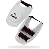 DAEDO Taekwondo Instep Guard - Foam Covered in Synthetic Leather for Foot Protection, White, Sizes XS-L, Ideal for Taekwondo Competition &amp; Training