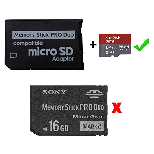LEAGY PSP 1000, PSP 2000, PSP3000 Memory Stick Adapter, Micro SD naar Memory Stick PRO Duo MagicGate Card voor, Handycam… - Afbeelding 4