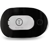 TELETIES - Large Flat Round Clip - Strong Grip, Bendable Teeth, Comfortable Curved Design - For Lying Down, Yoga, Driving &amp; More - Ideal for Thick Hair - For All Hair Textures - Jet Black