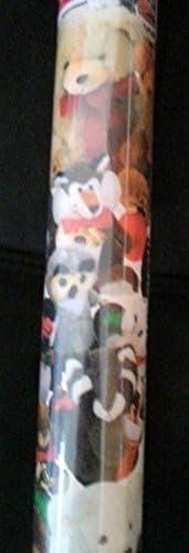 Bear Plush Animals Wrapping Wrap Paper Roll Party Gift Decoration 40 Sq Ft 1 Roll