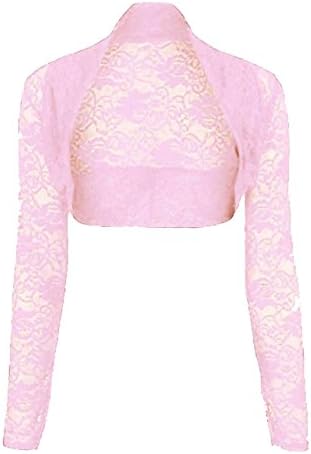 Divadames Womens Cropped Lace Shrug Ladies Bolero Plus Shrug Size UK 8-24