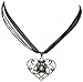 Edelweiss Flower Heart Shaped Bavarian Necklace for Dirndl