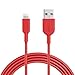 Anker Powerline II Lightning Cable (6ft), MFi Certified for iPhone Xs/XS Max/XR/X / 8/8 Plus /7/7 Plus / 6/6 Plus (Red)