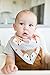 Baby Bandana Bibs, Organic Cotton 4-Pack, Super Absorbent Drool Bandana Bibs for Boys & Girls
