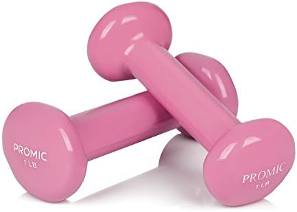 PROMIC Hand Weights Dumbbells (1-20LB) Non Slip, Multi Color Available (Sold in Pair)