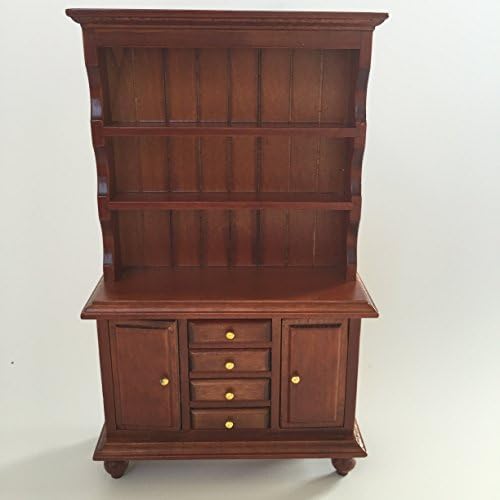Dollhouse Miniature Brown Bookcase Cabinet Cupboard 1:12 Scale Model