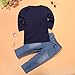 Efaster® 1Set Kids Baby Boys Long Sleeve T-Shirt Tops+Coat+Pants Clothes Outfits (2T)