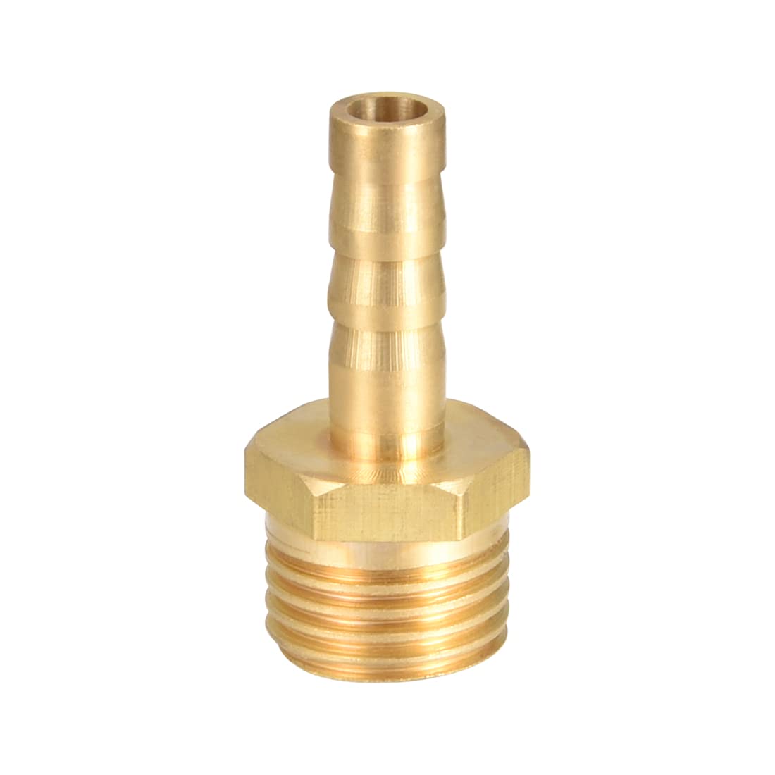 sourcing map Brass Hose Barb Fitting,Connector,6mm Barb x G1/4 Male Pipe Adapter