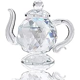 H&D HYALINE & DORA Crystal Teapot Figurine Chinese Collection Ornament Home Office Decor 1.7-Inch
