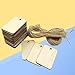 WINOMO 50pcs Wood Gift Tags Wooden Hanging Tags Blank Wood Pieces Pendants Ornaments with Rope for Birthday Party Wedding Decoration Gifts Organizing Arts Crafts