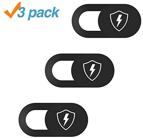 Click Here to See More Images #1 BEST CHOICE # Webcam Cover Slider for Laptop and Mobile, Internet Security and Privacy, Ultra Thin,Best Camera Cover Sticker for Computer MacBook Tablet and Cellphone, 3M Adhesive, 3-Pack, Black