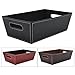 The Lucky Clover Trading Brown Faux Leather Utility Tray, Large, 15
