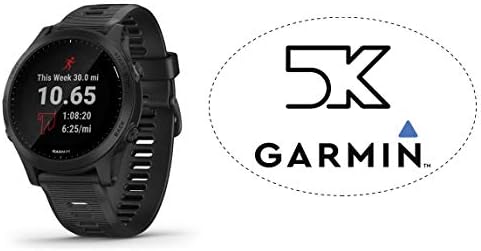 HRM Garmin Forerunner 945 GPS Running Watch Black Bundle with 6x4 Oval Car Magnet