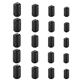 FIOTOK 20Pcs Clip-on Ferrite Ring Core Black RFI EMI Noise Suppressor Cable Clip for 5mm/7mm/9mm/13mm Diameter Cable