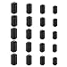 FIOTOK 20Pcs Clip-on Ferrite Ring Core Black RFI EMI Noise Suppressor Cable Clip for 5mm/7mm/9mm/13mm Diameter Cable