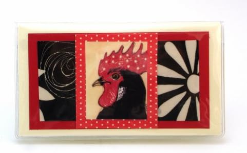 Red Rooster Checkbook Cover Made in the USA