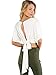 Milumia Women's Sexy Deep V Neck Short Sleeve Crop Tops Beige M