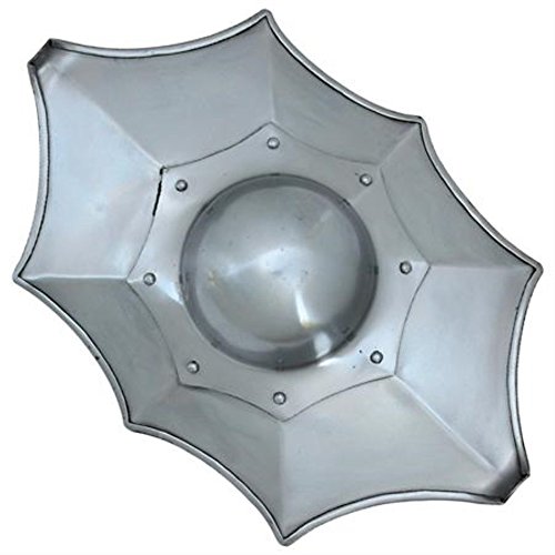 Grand Master Polished Medieval European Fencing Buckler Steel Shield