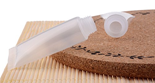 Wowlife 8ml Mini Clear Empty Lip Gloss Balm Container Soft Tubes Makeup Box (20 Pcs)