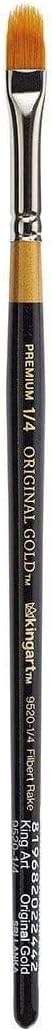 KingArt 9520 Series, Premium Artist Brushes, Original Gold-Golden TAKLON Filbert RAKE-Size: 1/4