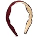 Twist Flower Headband - Colorful Jean Chiffon Broad Hairband for Women,Lady,Kids-Girls Hair Band(Red)