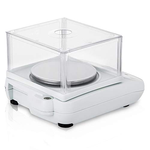 3000g x 0.01g Lab Analytical Balance Scale, MOCCO 10 mg High Precision Electronic Scientific Scale Accuracy Weighs Laboratory Instrument with 500g Calibration Weight, Adapter for Laboratories School