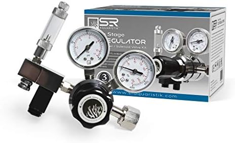 SR AquaristikSingle Stage CO2 Regulator Kit with Bubble Counter and Solenoid Valve
