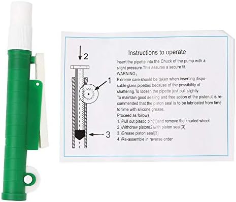 Furnoor Pipette Pump,Filler for Disposable Plastic and Glass Pipettes 10 ml Green