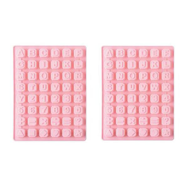 Selecto Bake 2 PCS Silicone Letter Moulds Handmade Wax Resin Moulds Alphabet DIY Baking Mold