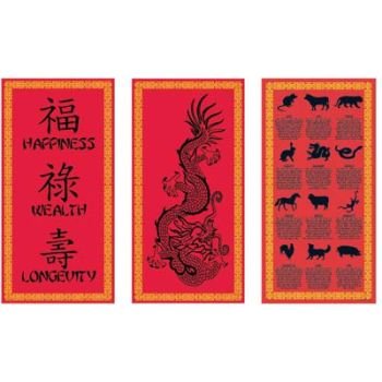 Chinese cultural cutouts   (3/pkg)
