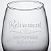 Personalized Retirement Gift Wine Glass for Women, Co-Workers, Boss, Goodbye Tension, Hello Pension Etched Wine Glass - WG16