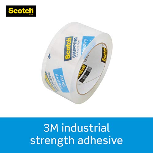 Scotch Heavy Duty Packaging Tape, 1.88" x 22.2 yd, Designed for Packing
