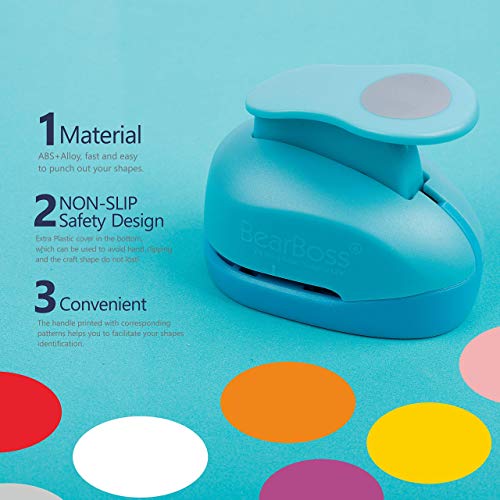 6 Craft Hole Punch Shapes 1 Inch Paper Punches for Crafting Handmade Scrapbooking Punches Mix
