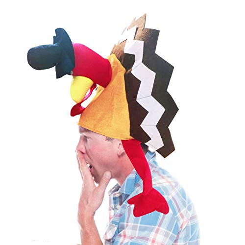2 Pack Thanksgiving Party Turkey Hat Costume Unisex Hat with Tail Gifts Party Decor Costumes