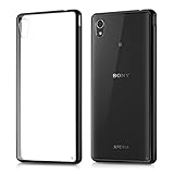 kwmobile Elegant and light weight Crystal Case Design Frame for Sony Xperia M4 Aqua in black transparent