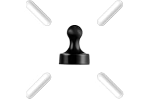 ANZESER 4 Pcs 30mm(1.8 inch) PTFE Magnetic Stirrer Mixer Stir Bar,Laboratory Bar,Stir Plate Bar + Black Stir Bar Retriever, Magnetic Retriever