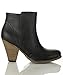 ROF Luxe-01 Women's Fashion Comfy Almond Toe Stacked Block Heel Side Zipper Ankle Booties