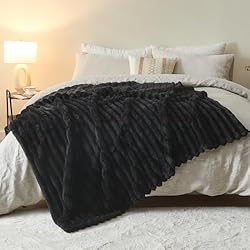 NEWCOSPLAY Super Soft Twin Blanket Black Premium