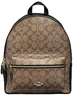coach medium charlie backpack in signature canvas