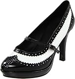 Ellie Shoes Women’s 414-Flapper Pump,Black/White,11 M US, Shoes Direct